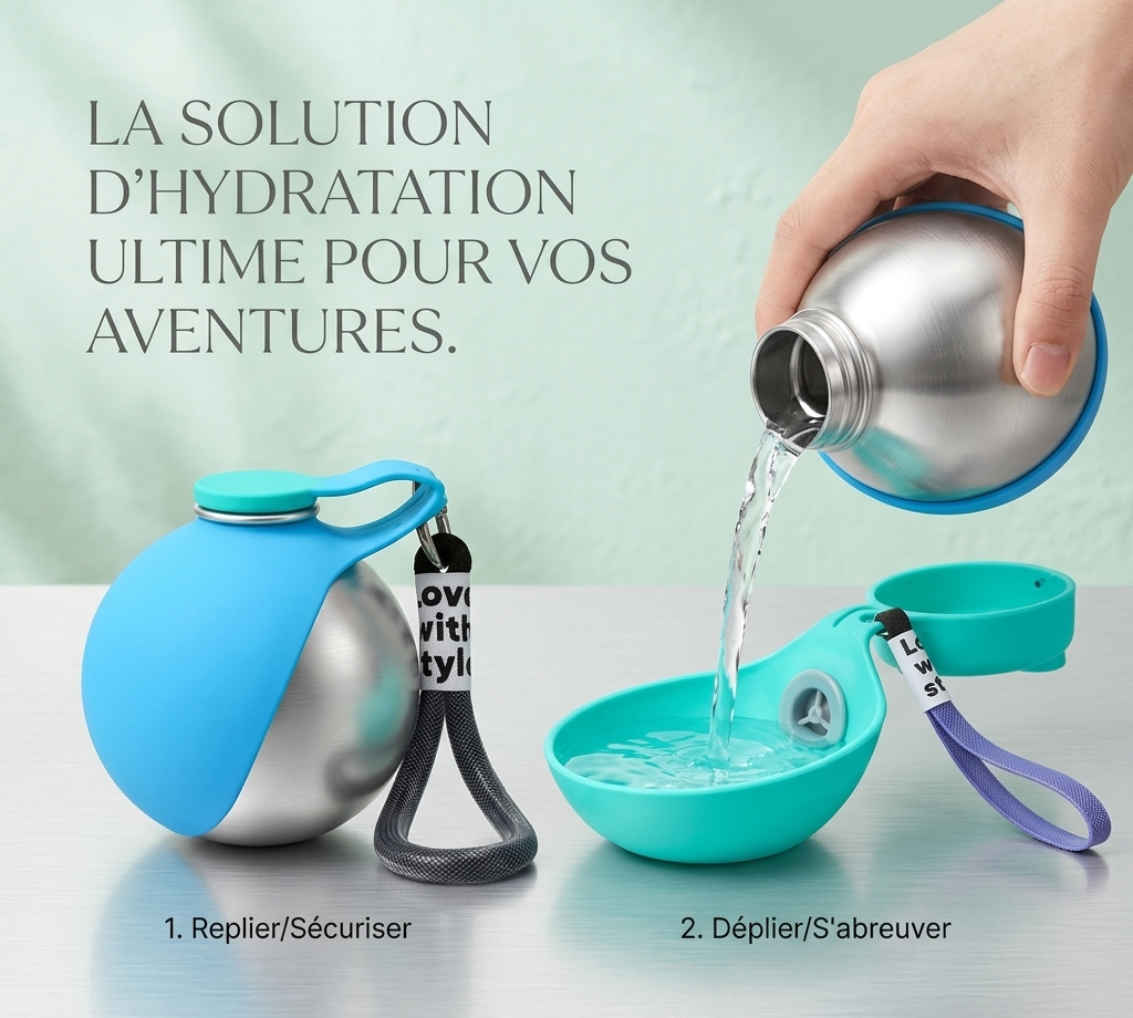 Gourde De Voyage Pour Chien | Drink & Go Dog™